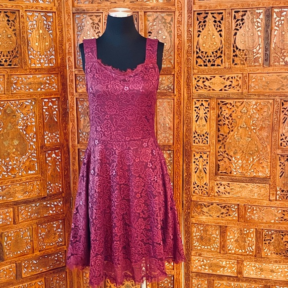Berry Love Lace Tank Mini Dress NWT - Picture 1 of 10